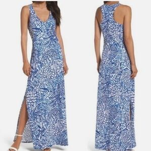 Lilly Pulitzer Blue and White Maxi Dress
